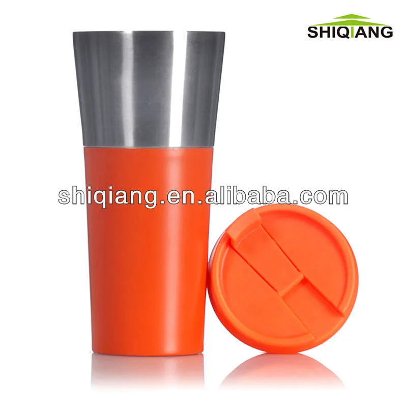 400ml Double Wall Stainless Steel Travel Water Tumbler With Leakproof Lid