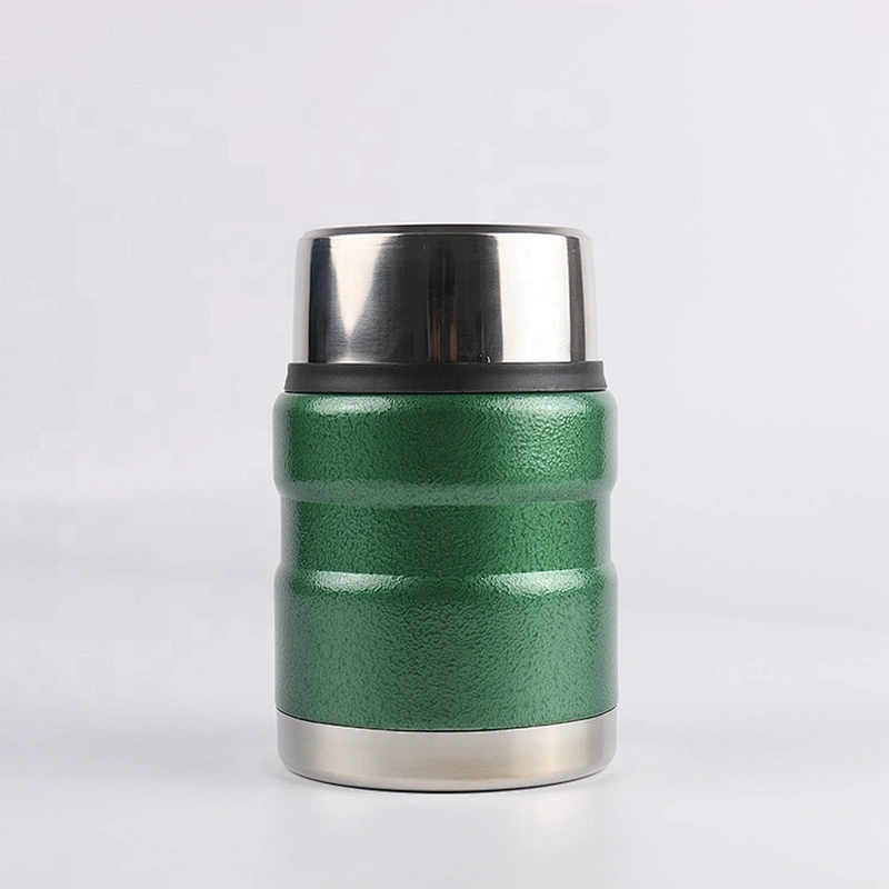 420ml double wall s/s 18/8 slim waist vacuum soup jar with pouch