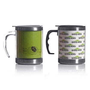 Custom Printed Logo 14oz Travel Office Keep Hot Cold Tea Coffee Mug With Lid
