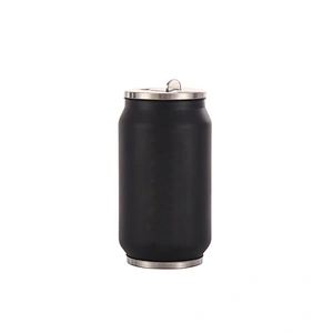 280ml Keep Warm Double Wall Insulated Stainless Steel Vacuum Bottle Thermos Can With Straw