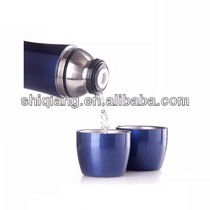 Two Lids Big Volume Double Layer Stainless Steel Outdoor Thermos Flask