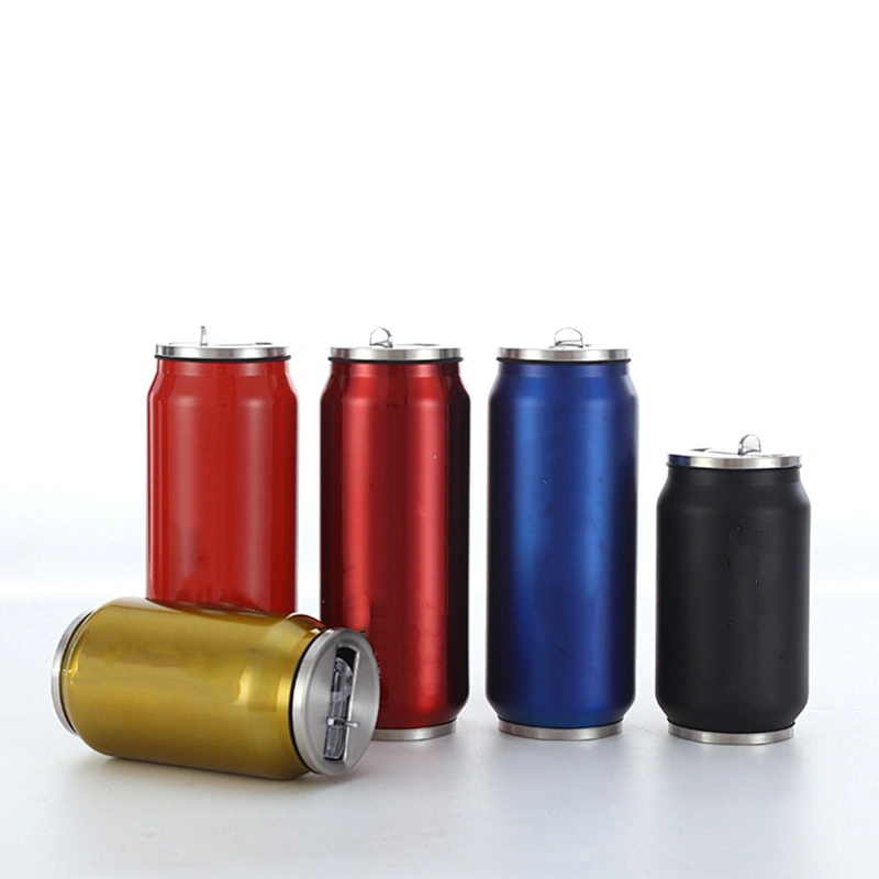 Custom 12oz 17oz Coke Can Sublimation Vacuum Insulated Stainless Steel Travel Coffee Mugs with lid