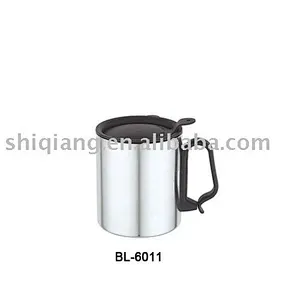 Custom Logo Metal Double Wall Stainless Steel 220ml Coffee Cup With Lid