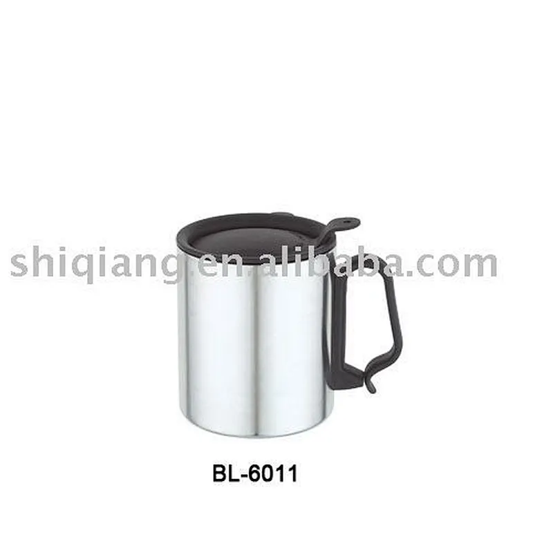 Custom Logo Metal Double Wall Stainless Steel 220ml Coffee Cup With Lid