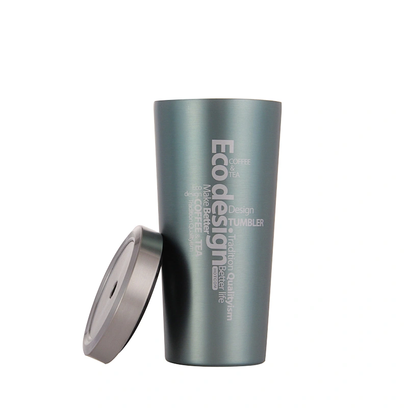 Wholesale 550ml double wall insulated vacuum stainless tumbler with straw