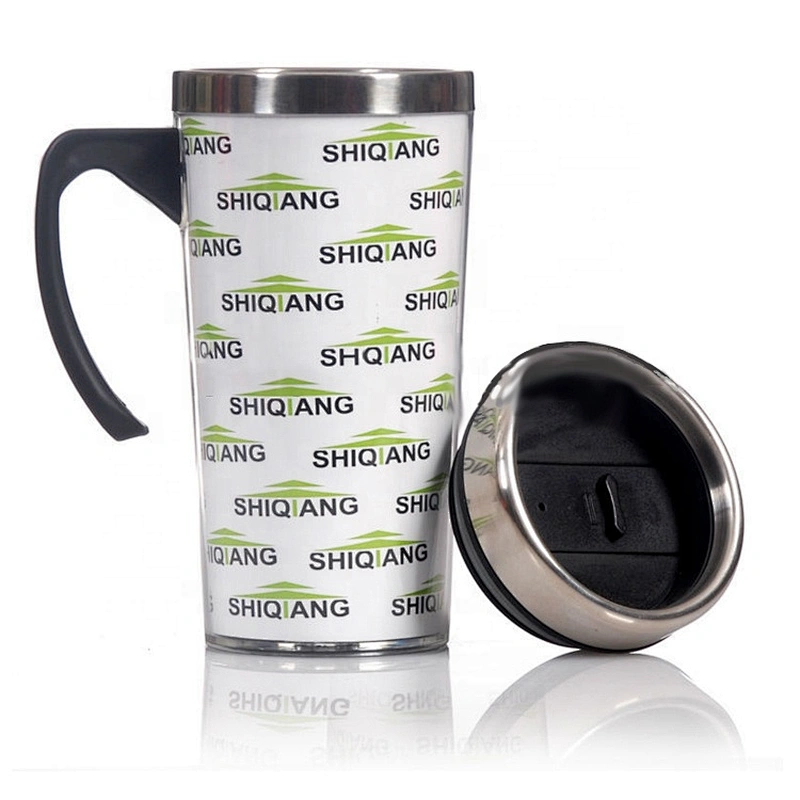 Stainless Steel Double Wall Travel Mug With Handle