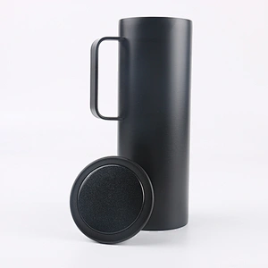 Vacuum Insulated 450ml Leakproof Stainless Steel thermo coffee cup with stainless steel handle