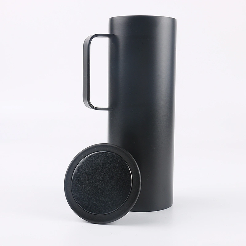 Vacuum Insulated 450ml Leakproof Stainless Steel thermo coffee cup with stainless steel handle
