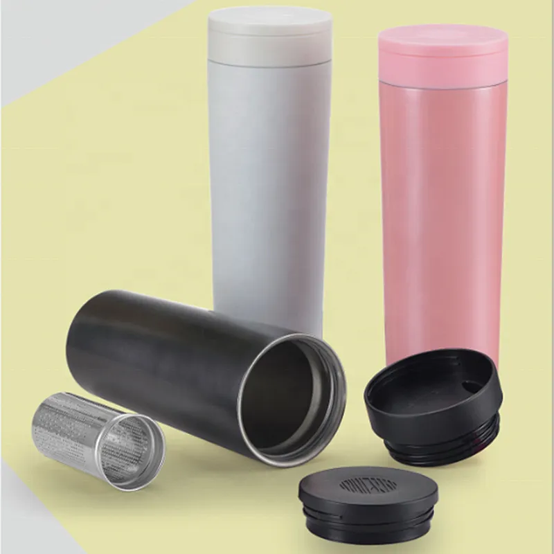Water bottle vacuum travel drinking coffee tea tumbler with infuser