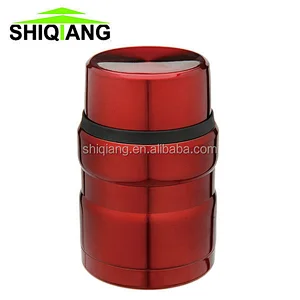 420ml double wall s/s 18/8 slim waist vacuum soup jar with pouch