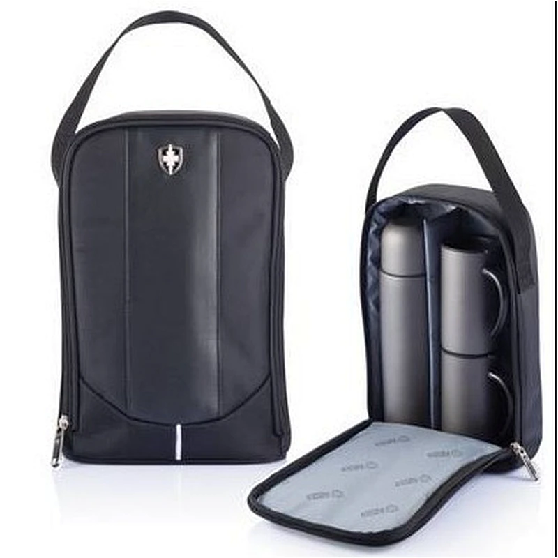 Fashion Style 500ml Double Wall Stainless Steel Vacuum Flask And Mugs Promotional Gift Set