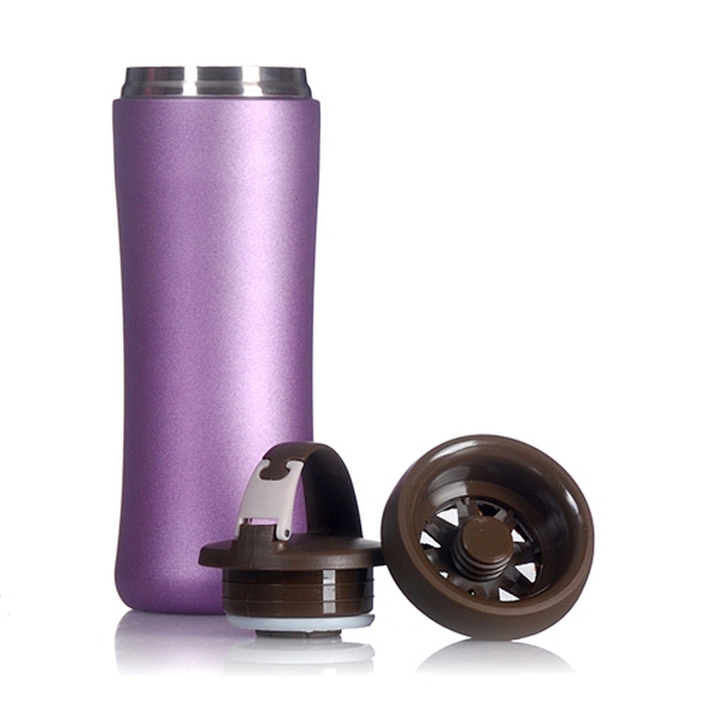 350ml high grade Korean vacuum flasks water bottles with tea filter carabiner lid
