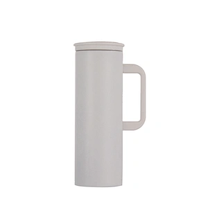 Classic 450ml Plastic Handle Vacuum Insulated Thermo Coffee Mugs Leakproof Stainless Steel Tea Tumbler