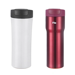 Attractive vacuum insulated non-slip stainless tumbler with leakproof lid