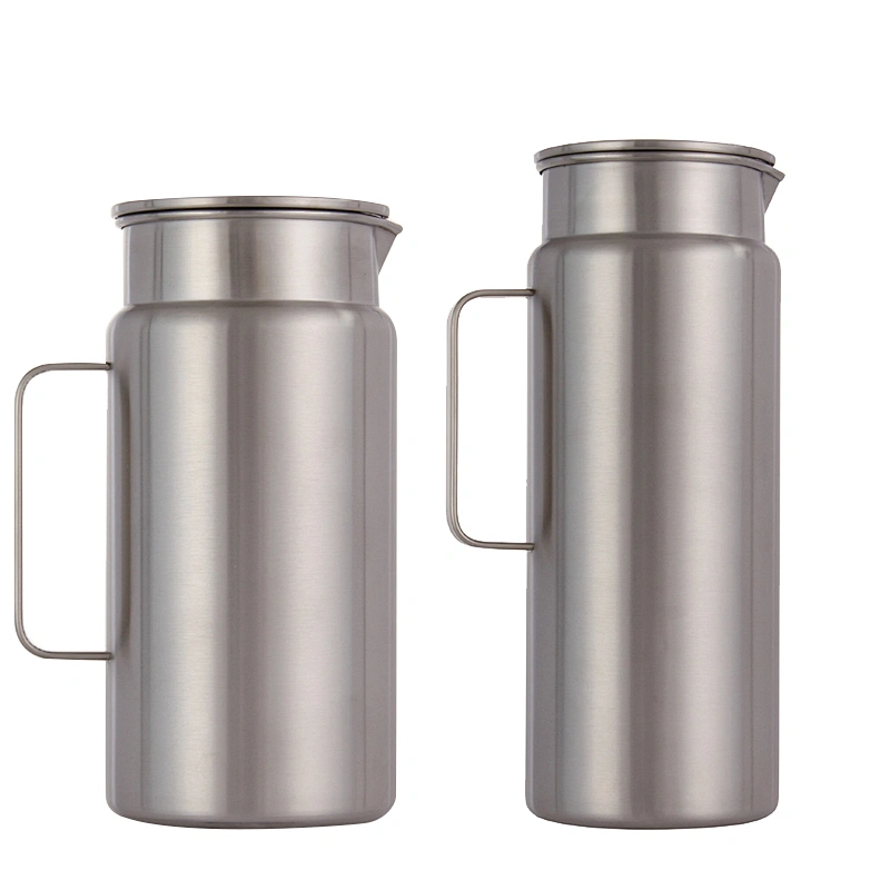 OEM 1850ml single wall stainless steel handle water jug hot cold coffee tea beverage stainless steel water pots
