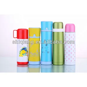 Bullet Shape  Custom Logo Portable Pink Stainless Double Wall Vacuum Flask