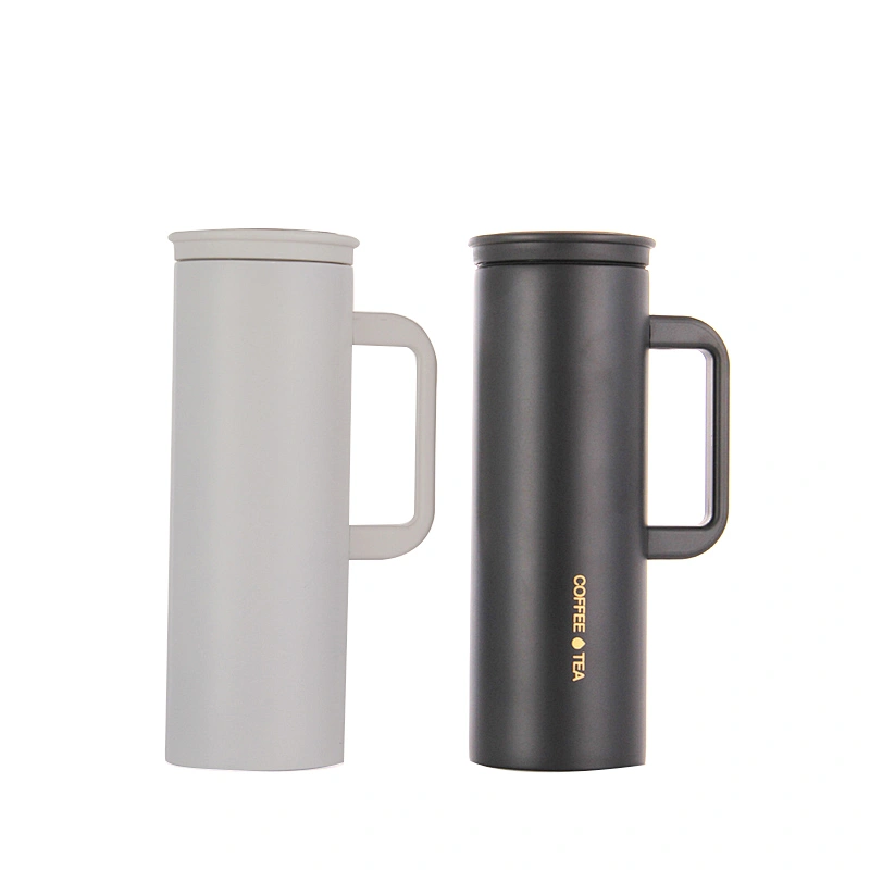 450ml Plastic Handle Sports Vacuum Insulated Thermo Flasks Leakproof Stainless Steel Water Bottle