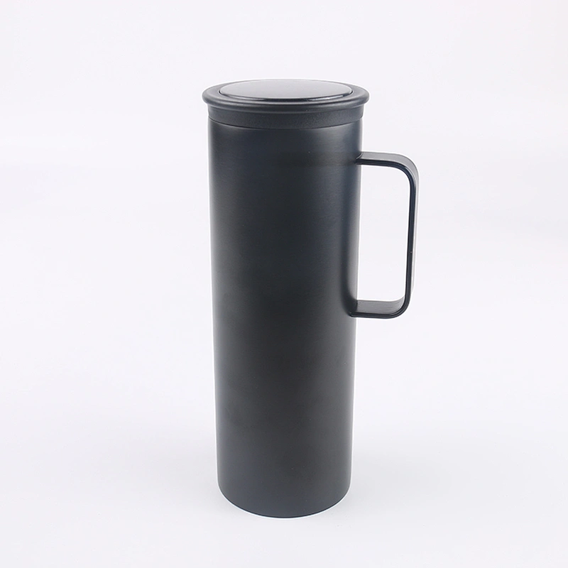 Vacuum Insulated 450ml Leakproof Stainless Steel thermo coffee cup with stainless steel handle