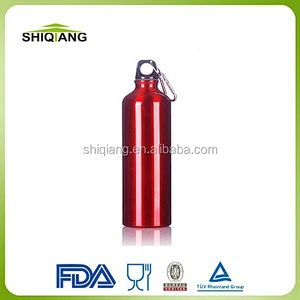 750ml Multicolor Travelling Camping Aluminium Sports Bottles With Carabiner Hook
