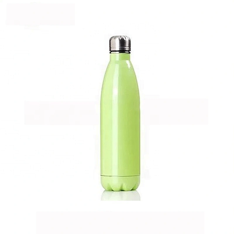 Double Wall Vacuum Insulated Stainless Steel Water Cola Shaped Water Bottle