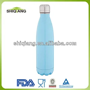 Cola Shape 1L Glitter Painting Double Wall Stainless Steel Vacuum Sports Water Bottles