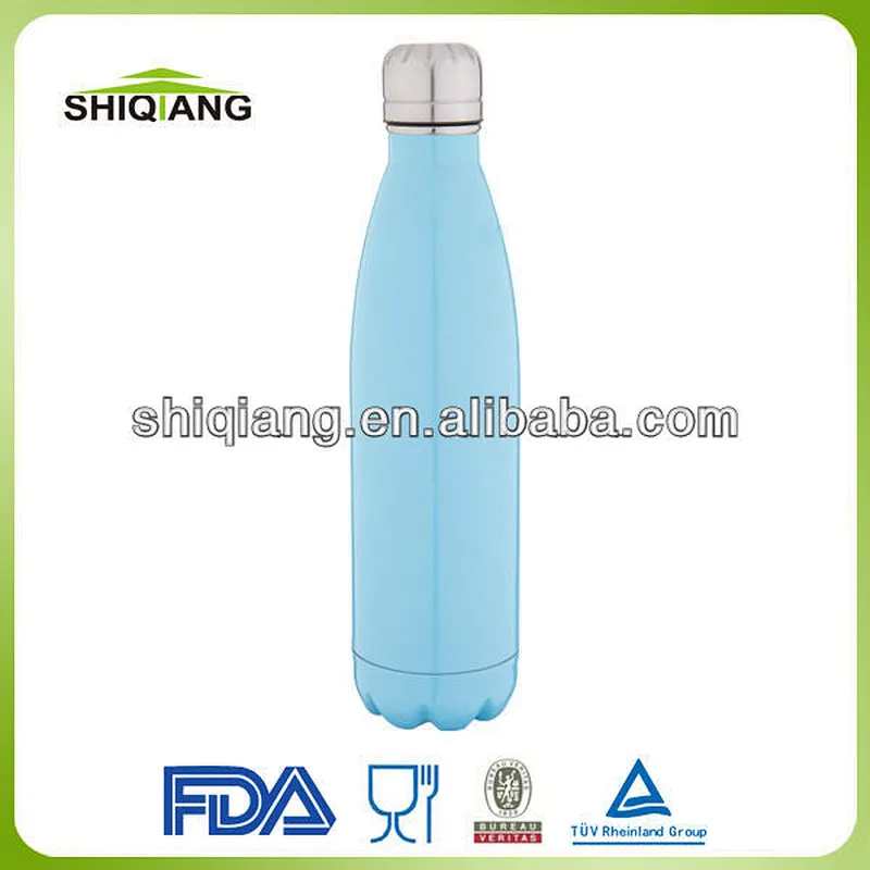 Cola Shape 1L Glitter Painting Double Wall Stainless Steel Vacuum Sports Water Bottles