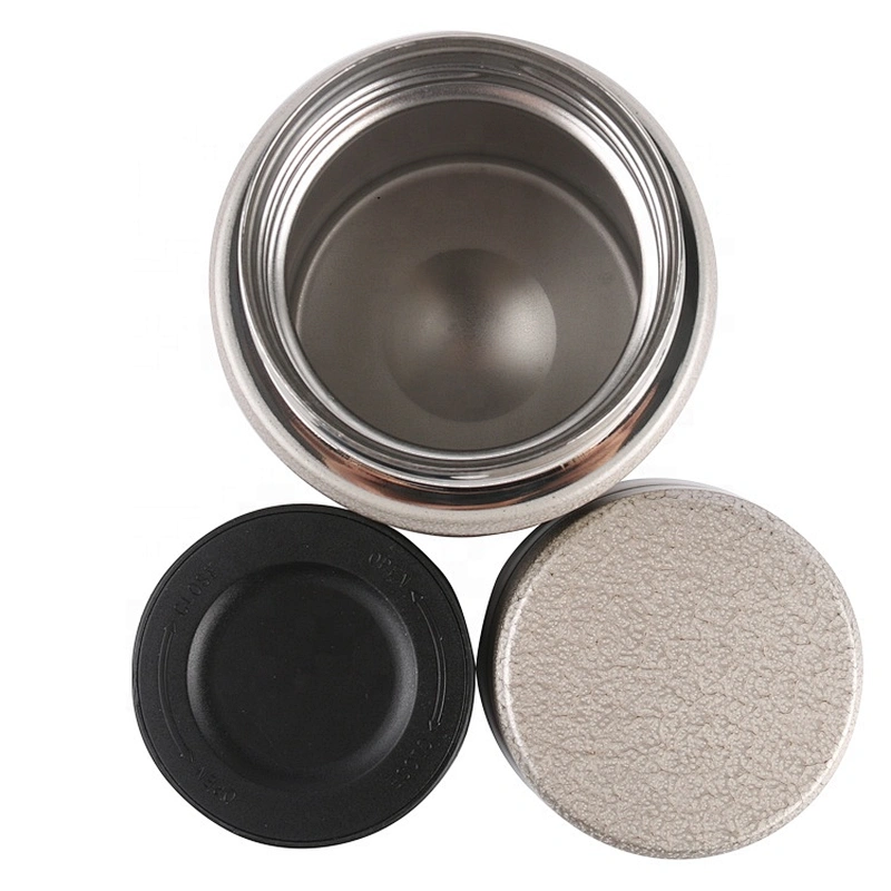 420ml double wall s/s 18/8 slim waist vacuum soup jar with pouch
