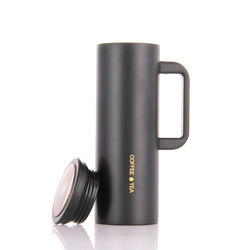 450ml Plastic Handle Sports Vacuum Insulated Thermo Flasks Leakproof Stainless Steel Water Bottle