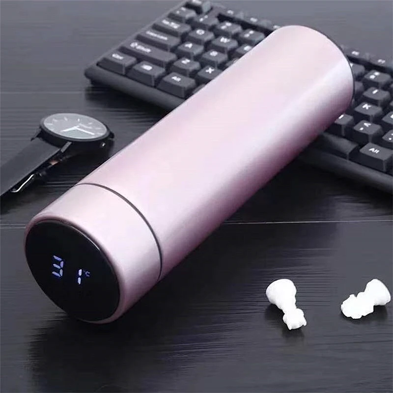 500ml Intelligent Touch Screen Display Smart Water Bottle Temperature 304 Stainless Steel Thermos Coffee Tea Tumbler