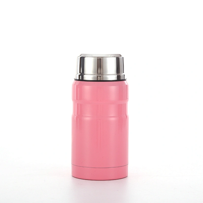 750ml Keep Warm Double Wall Insulated Stainless Steel Food Container Vacuum Thermos Flask Soup Jar With Spoon