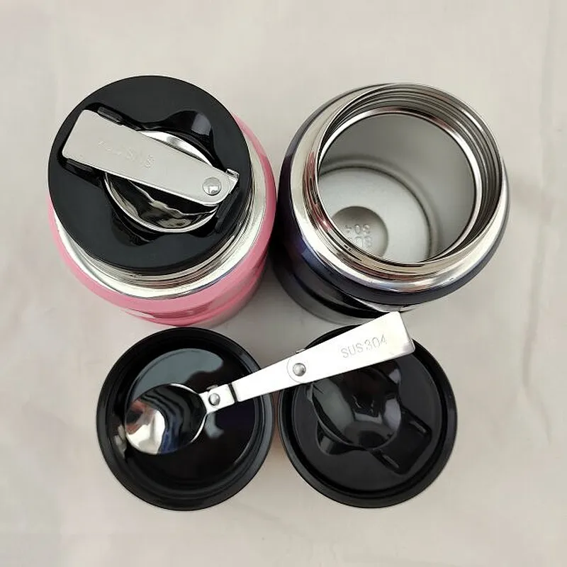 420ML Double Wall Thermal Soup Pot Insulated Food Vacuum Flask Container Stainless Steel Jar
