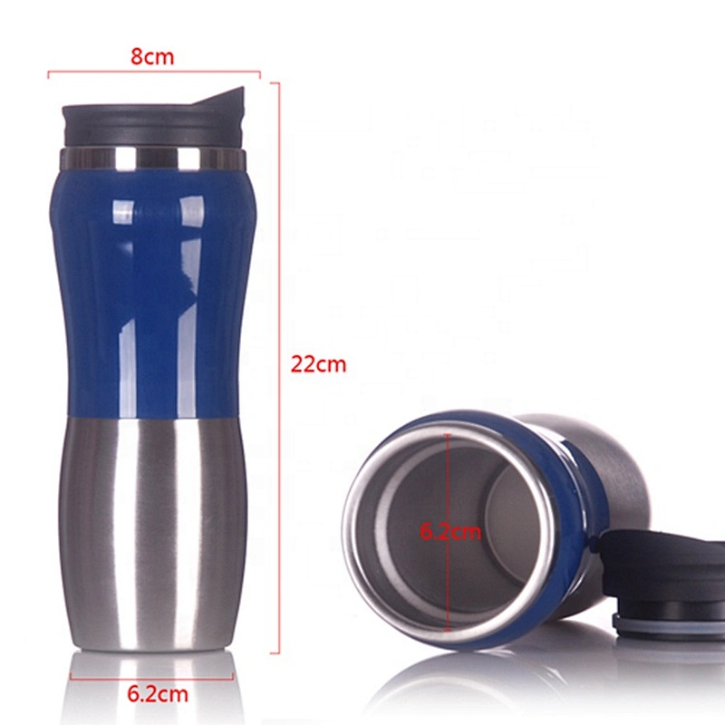 Double Wall Sports Travel Water Bottle Vacuum Flask Cup 450ML Custom Personalized Stainless Steel Mug