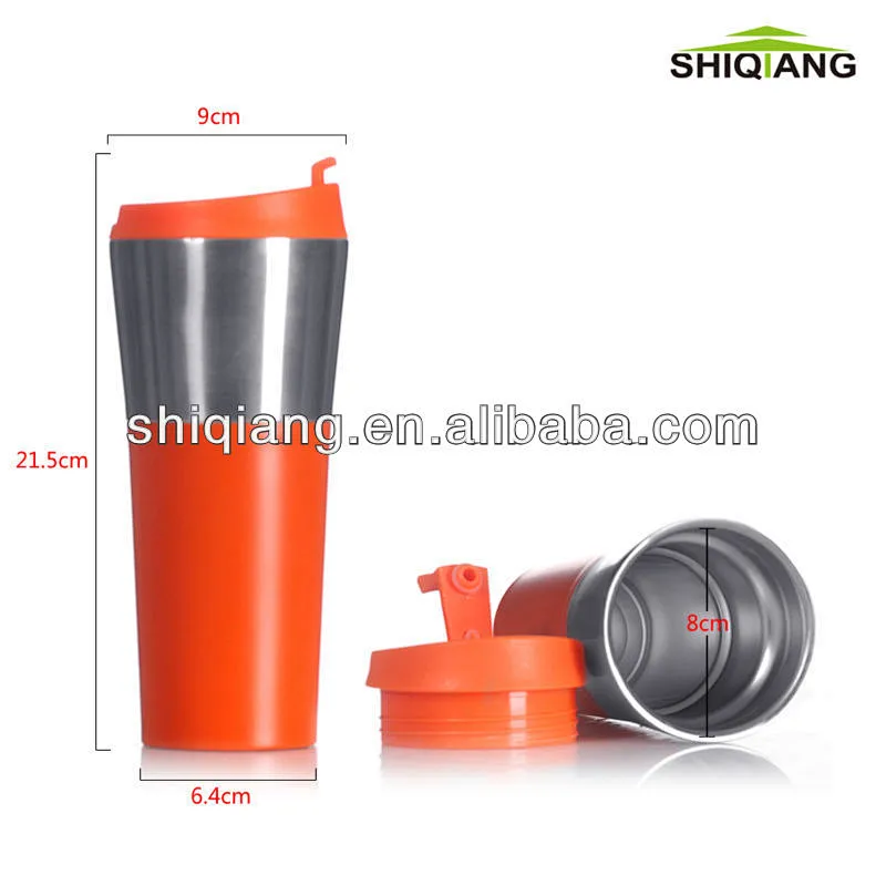400ml Double Wall Stainless Steel Travel Water Tumbler With Leakproof Lid