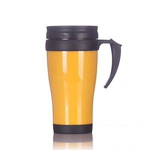 China Manufacturer 400ml Hot Sale BPA Free Plastic Becher With Lid And Handle