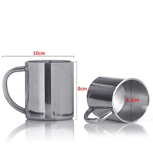 200ML Custom Thermos Cups Double Wall Stainless Steel Coffee Tea Steel Cup With Handle