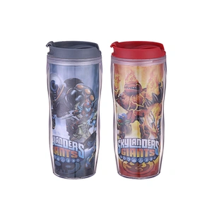 BPA Free 350ml DIY Changeable Insert Paper Plastic Travel Coffee Cup Promotional Gift Mugs