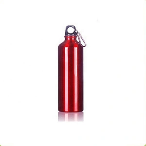 750ml Multicolor Travelling Camping Aluminium Sports Bottles With Carabiner Hook
