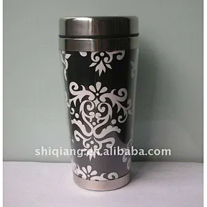 Paper Card Inside 16oz Double Wall Stainless Steel Inner Stainless Steel Travel Mug