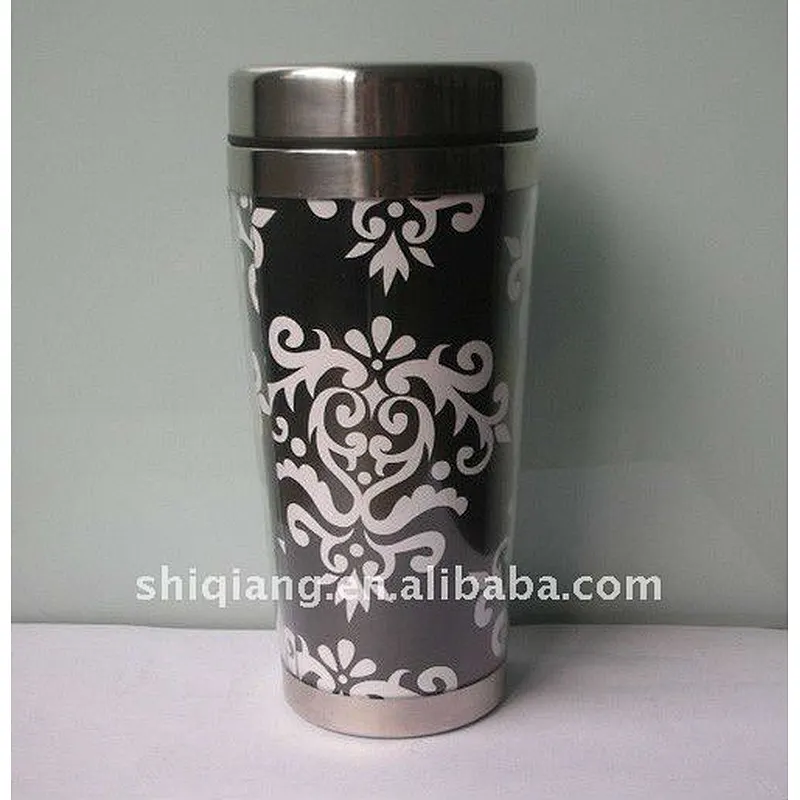 Paper Card Inside 16oz Double Wall Stainless Steel Inner Stainless Steel Travel Mug