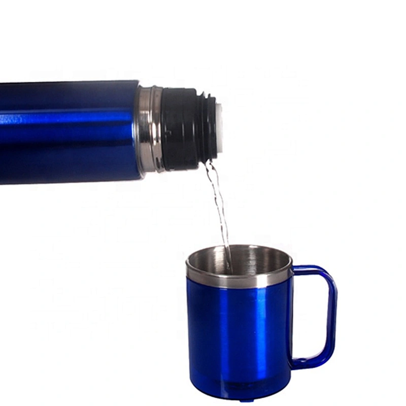 New Design Custom Logo Stainless Steel Insulated 500ml Vacuum Flask 220ml Coffee Tea Mug Gift Set