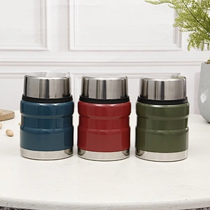 Modern thermos vacuum lunch boxes storage with color painting