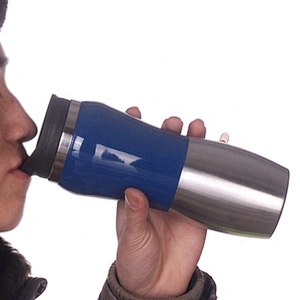 Double Wall Sports Travel Water Bottle Vacuum Flask Cup 450ML Custom Personalized Stainless Steel Mug