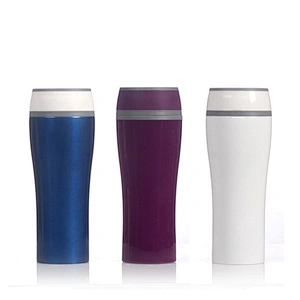 Customized Logo 16oz Special Type Leakproof Cover Double Wall Plastic Travel Mug