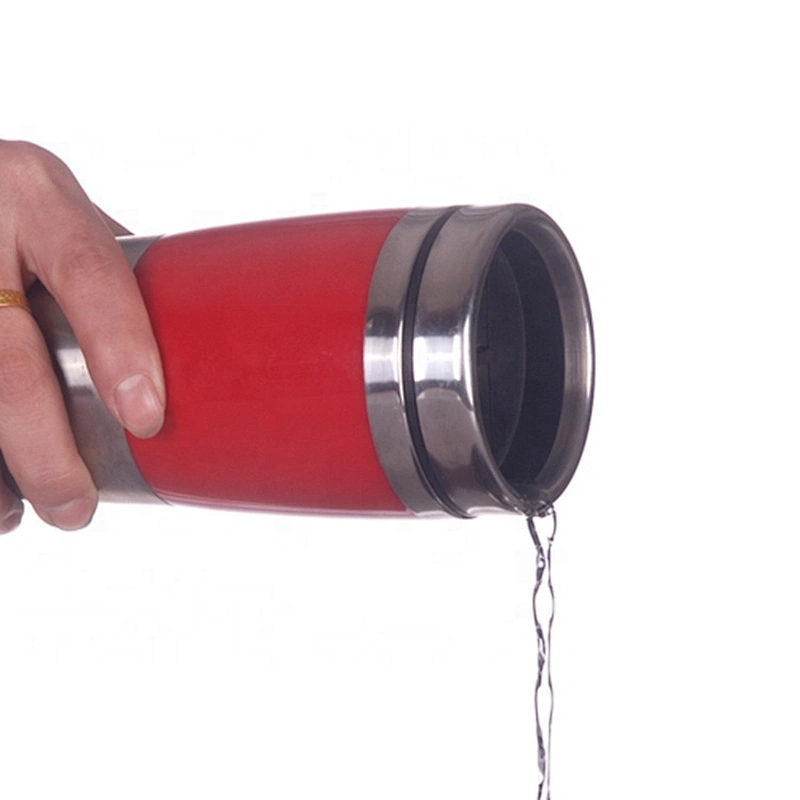 450ml Red Travel Thermal Cup Stainless Steel Vacuum Insulated Mug