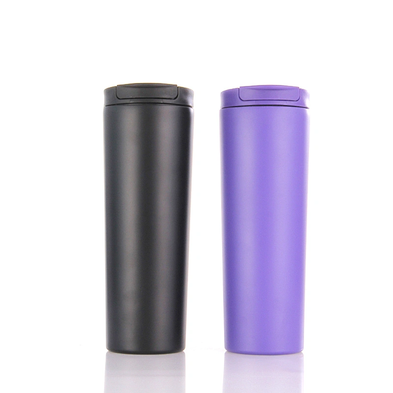 Classic 500ml double wall vacuum insulated thermos coffee cups stainless steel mugs tea tumbler with leakproof lid