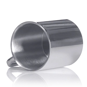 220ml Double Wall Camping Coffee Tea Cup Stainless Steel Metal Mug With Handle