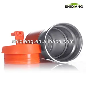 400ml Double Wall Stainless Steel Travel Water Tumbler With Leakproof Lid