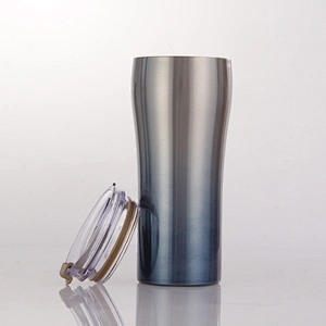 Stainless Steel 304 Insulated Thermo Beer mug with tritan lid and straw stopper