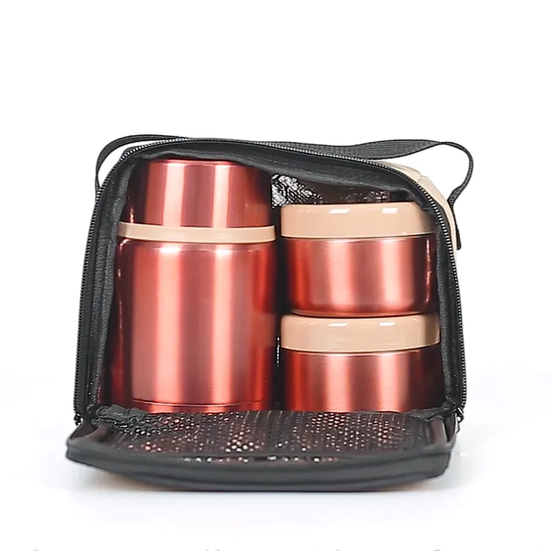 Leakproof Lid 500ml Lunch Box Double Wall Stainless Steel Vacuum Food Storage and single wall salad cases