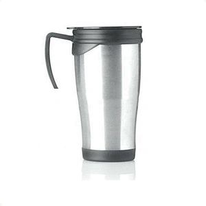 400ml High Quality PP Plastic Inner Stainless Steel Outer Custom Printed Travel Mug Thermos Mugs With Handle